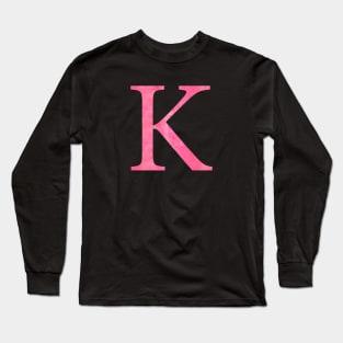 Pink K Long Sleeve T-Shirt